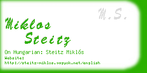 miklos steitz business card